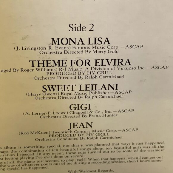 Roger Williams Nadia's Theme (Vinyl, 1976) MCA MCA-2237 VG+ LP Record Album - Picture 5 of 9